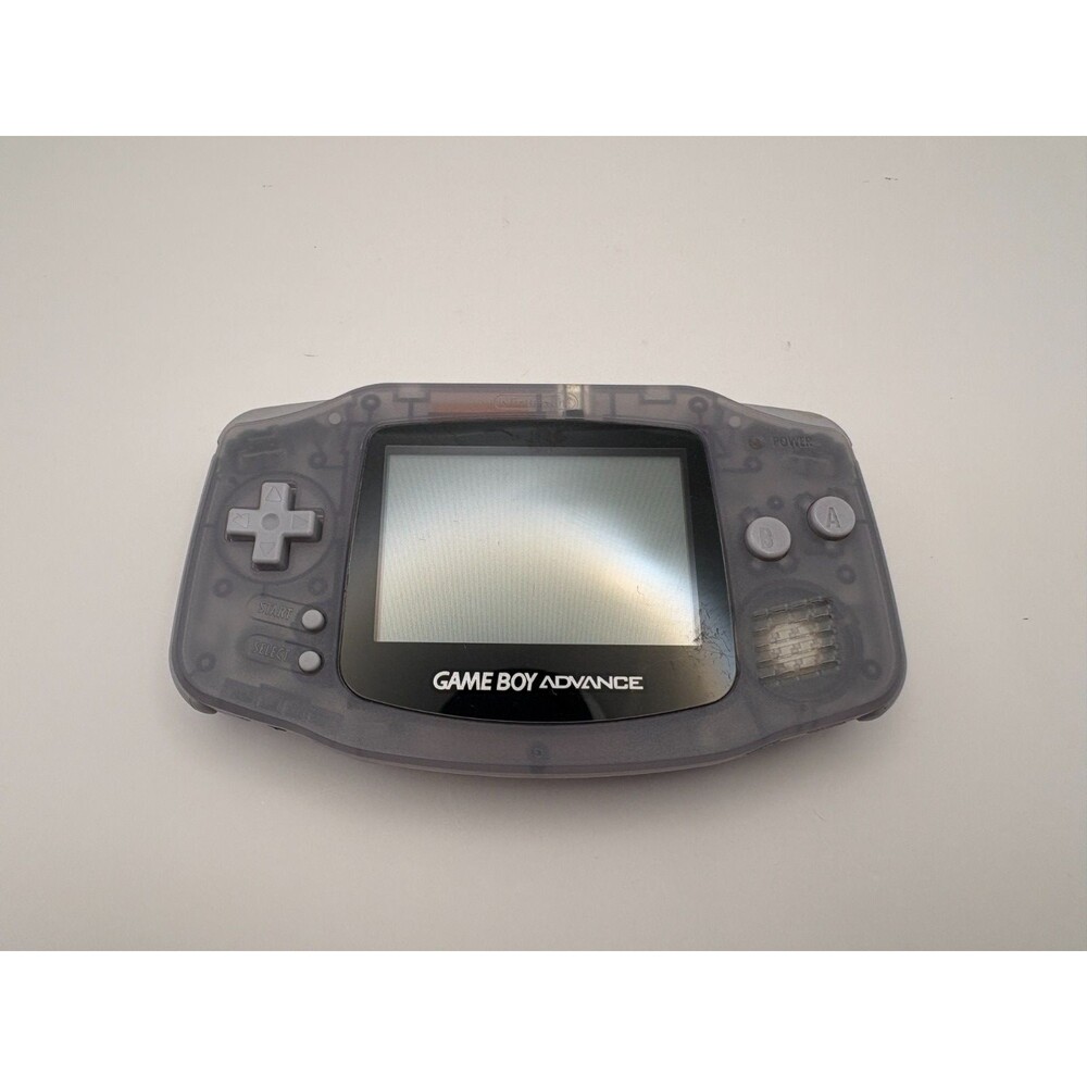 Nintendo Game Boy Advance GBA Clear Glacier Handheld Console Tested & Working